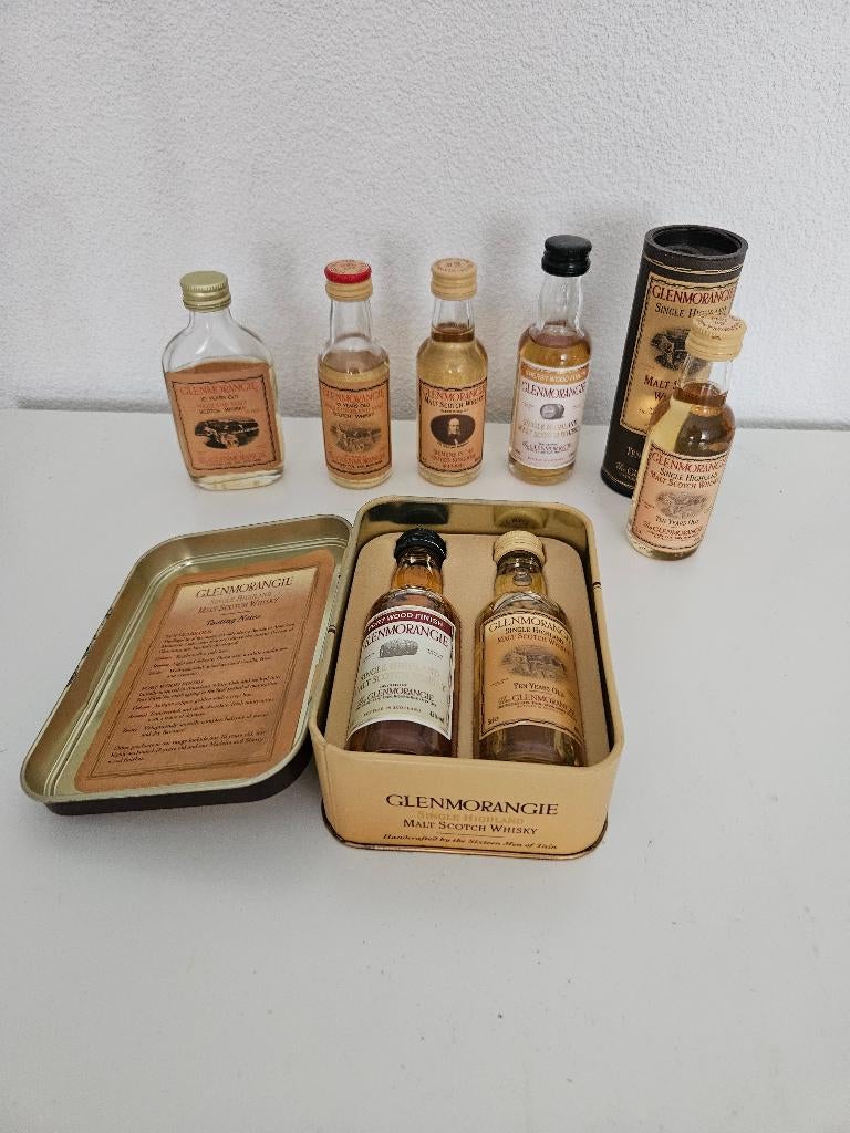 Collection de bouteilles de whisky miniatures Glenmorangie, Collections, Vins, Enlèvement ou Envoi