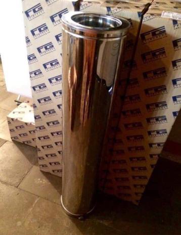 Tube en inox double parois, Huis en Inrichting, Kachels, Ophalen, Nieuw