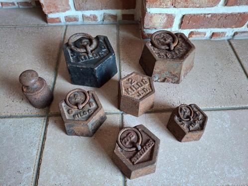 Set van antieke ijzeren gewichten, Antiek en Kunst, Antiek | Gereedschap en Instrumenten, Ophalen