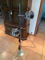 Vintage / design vloerlamp met 2 chromen bollenlampen, Ophalen, Overige materialen, 100 tot 150 cm, Zo goed als nieuw