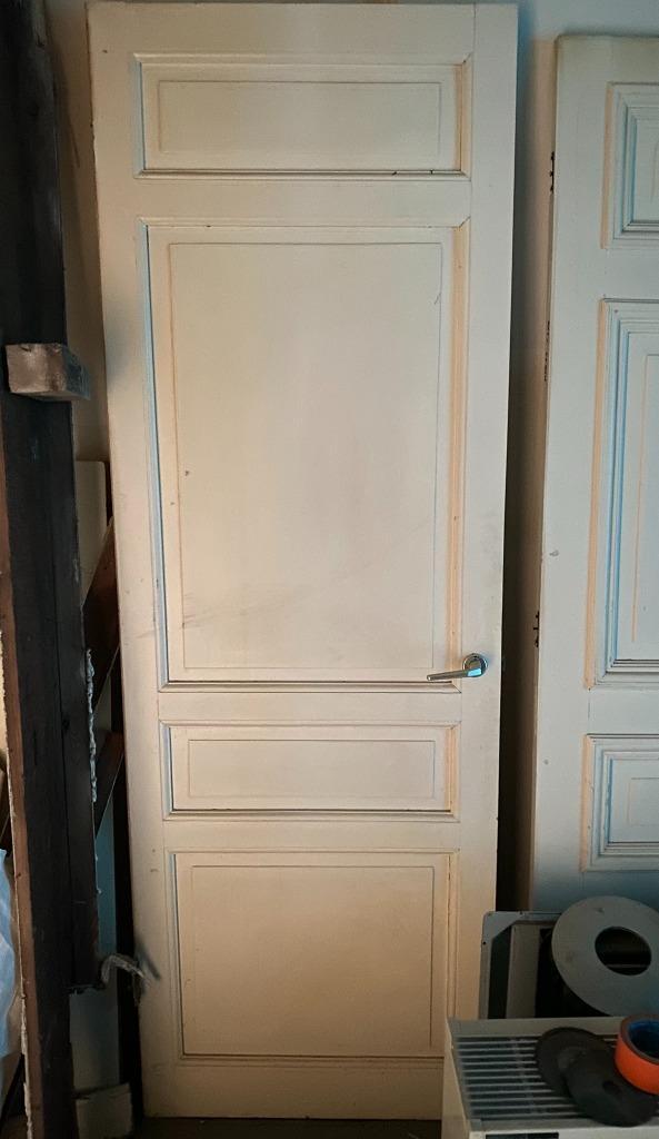 2 Binnendeuren uit herenhuis, Doe-het-zelf en Bouw, Deuren en Vliegenramen, Gebruikt, Binnendeur, 200 tot 215 cm, Minder dan 80 cm