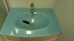 Cherche évier salle de bain en verre (Cf. photo), Lavabo ou Évier, Enlèvement ou Envoi, Moins de 100 cm, Utilisé