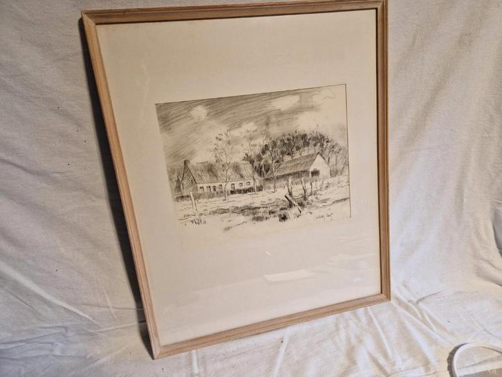 Tekening - Walter Elst, Antiek en Kunst, Kunst | Tekeningen en Fotografie, Ophalen