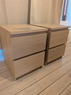 2 tables de chevet Ikea Malm, Maison & Meubles, Enlèvement, Utilisé