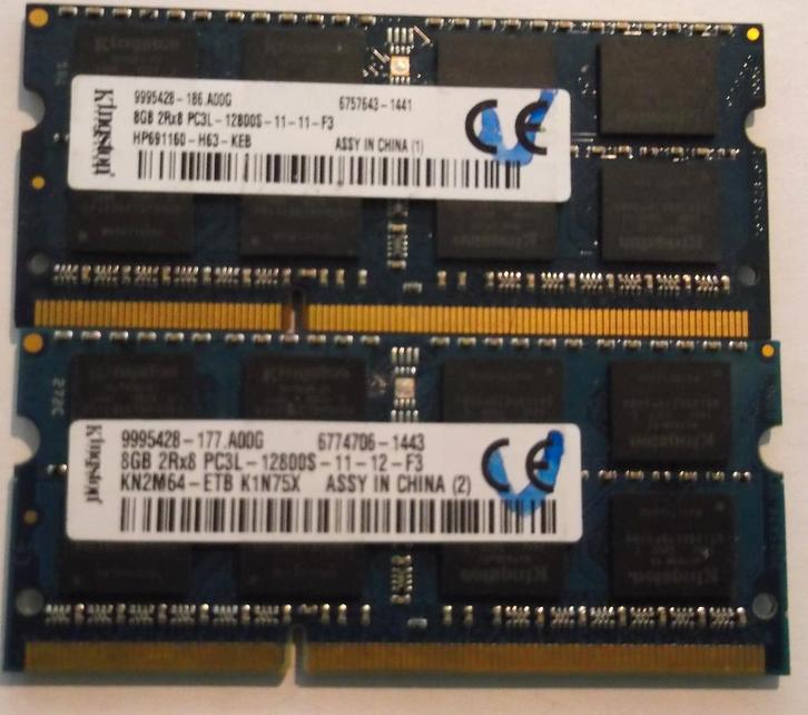 8 Gb DDR3L Sodimm, Informatique & Logiciels, Mémoire RAM, Laptop, 8 GB, DDR3, Enlèvement ou Envoi