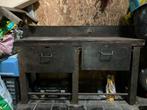 Gratis oude metalen werkbank - gereserveerd, Doe-het-zelf en Bouw, Ophalen, Gebruikt