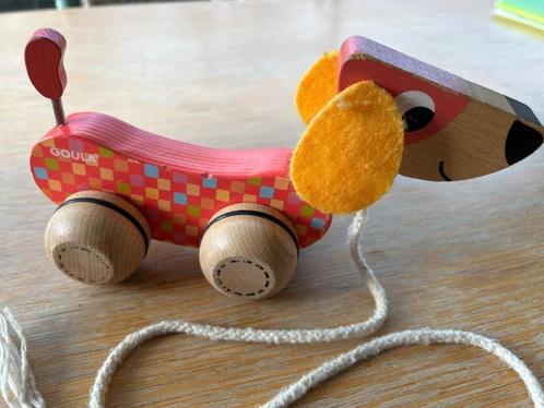 Hondje trekspeeltje, Kinderen en Baby's, Speelgoed | Houten speelgoed, Gebruikt, Duw- of Trekspeelgoed, Ophalen