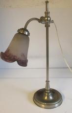 lampe de bureau chrome art déco Degue abat-jour, Envoi