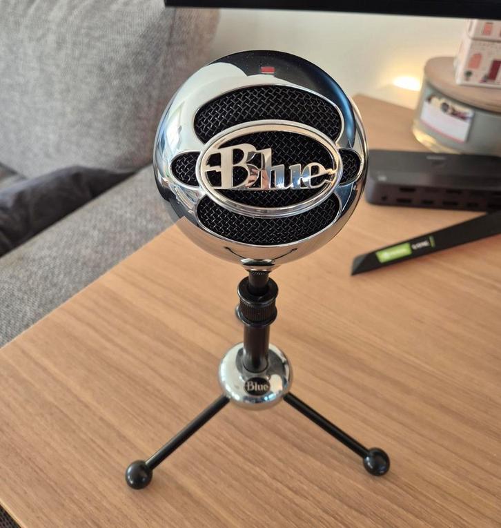 Microphone Blue Snowball (chromé), Musique & Instruments, Microphones, Comme neuf, Enlèvement