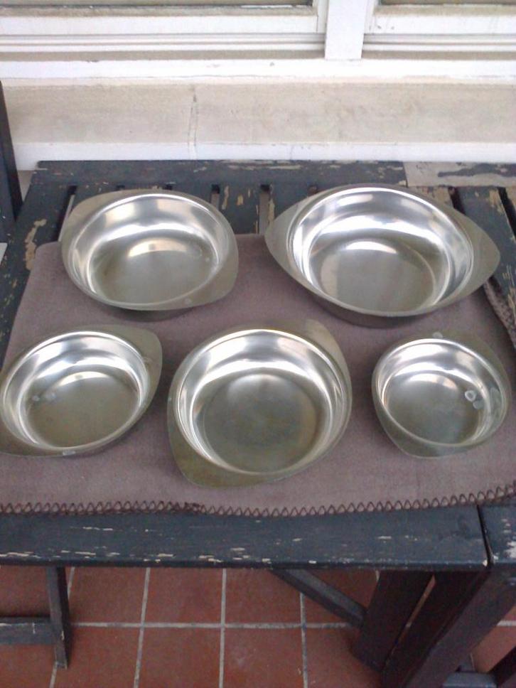 UITSET CHROOM & INOX AFHALING LEES BESCHRIJVING, Huis en Inrichting, Keuken | Servies, Gebruikt, Compleet servies, Overige stijlen