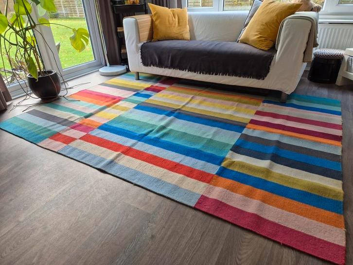 vloerkleed 100% wol, Huis en Inrichting, Stoffering | Tapijten en Vloerkleden, Gebruikt, Ophalen