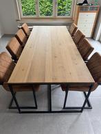Vol Eiken tafel - 8 personen, Huis en Inrichting, 100 tot 150 cm, Eikenhout, 200 cm of meer, Ophalen of Verzenden