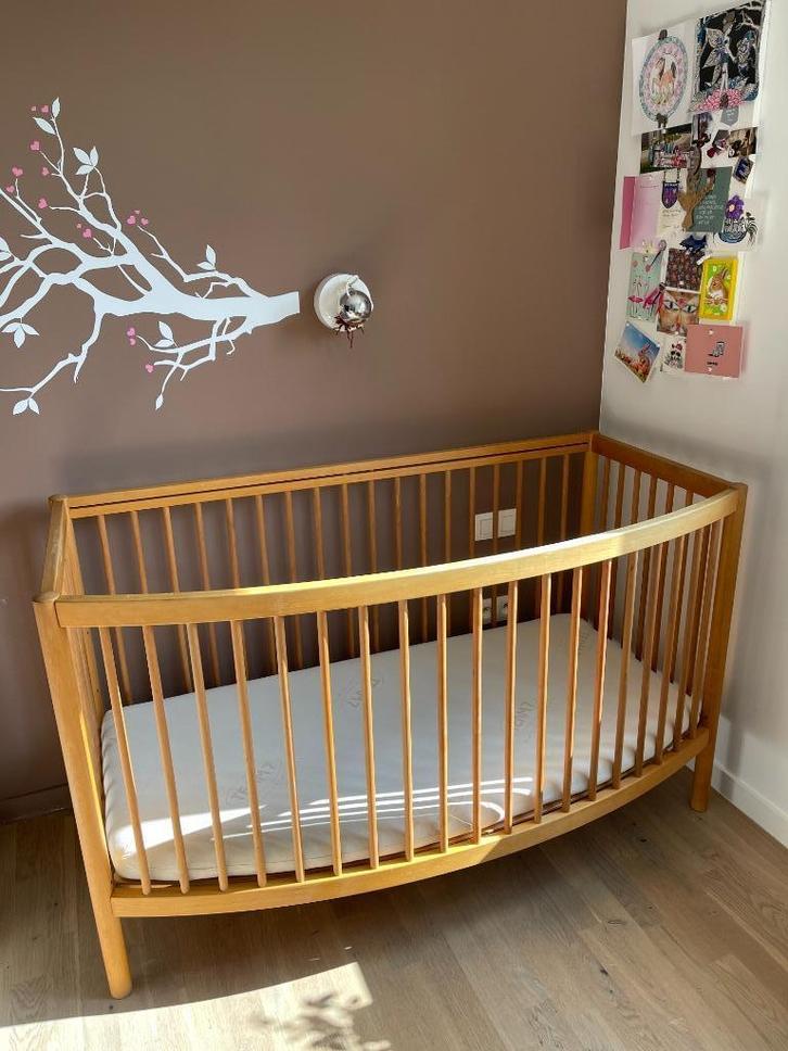 Team 7 modulair kinderbed in natuurhout incl matras, Kinderen en Baby's, Kinderkamer | Bedden, Gebruikt, 140 tot 160 cm, 70 tot 85 cm