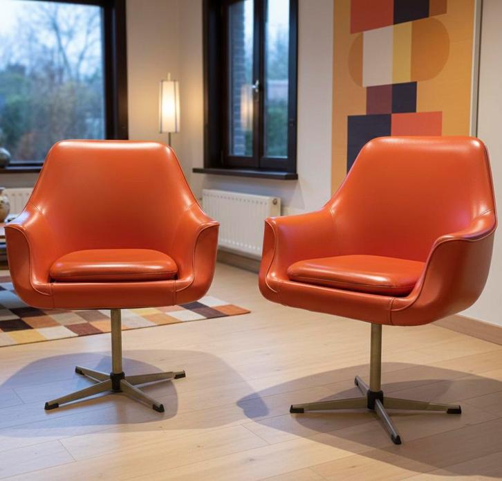 Chaises Space Age - Années 1960 - Style Overman, Maison & Meubles, Fauteuils, Utilisé, Enlèvement