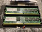 2 x 512 MB DDR2-RAM 240-pin PC2-5300U non-ECC 'Swissbit MEU0, Desktop, DDR2, Zo goed als nieuw, Ophalen