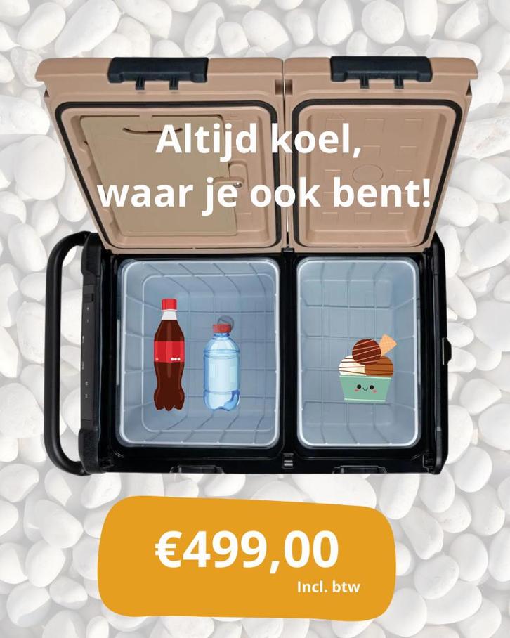 Mobiele koelbox - incl. batterij - 45L, Caravans en Kamperen, Koelboxen, Nieuw, Koelbox, Compressor, Ophalen