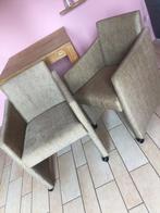 2 chaises fauteuils sur roulettes Mobitec be, Huis en Inrichting, Gebruikt, Minder dan 75 cm, Stof, Actuel