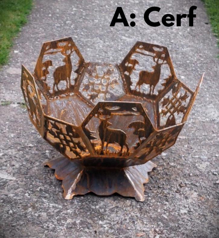 Vuurkorf van cortenstaal- Vuurschaal Cortenstaal, Tuin en Terras, Overige Tuin en Terras, Nieuw, Ophalen