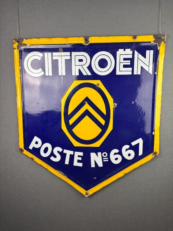 Citroen oud origneel reclamebord ca 1930 Poste, Verzamelen, Merken en Reclamevoorwerpen, Gebruikt, Reclamebord, Ophalen of Verzenden