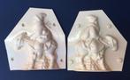 Chocoladevorm, PVC, kerstman op paard jaren '80 / eighties, Ophalen of Verzenden