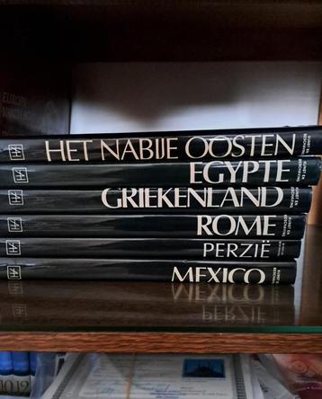 6 boeken Rome, Egypte, Griekenl. Mexico,Perzie,Nabije Oosten disponible aux enchères