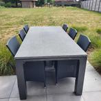 Tuintafel met 6 stoelen, Tuin en Terras, Tuinsets en Loungesets, Ophalen, Gebruikt, Eettafel, 6 zitplaatsen