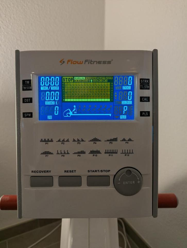 Rameur magnétique d'intérieur - FlowFitness DMR500, Sports & Fitness, Appareils de fitness, Utilisé, Rameur, Enlèvement