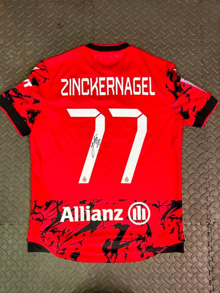 Match worn shirt and signed - Zinckernagel / Club Brugge, Collections, Articles de Sport & Football, Comme neuf, Maillot, Enlèvement