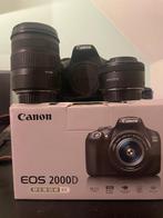 canon eos 2000D + objectif, Audio, Tv en Foto, Fotocamera's Digitaal, Spiegelreflex, Canon, Ophalen of Verzenden, Zo goed als nieuw