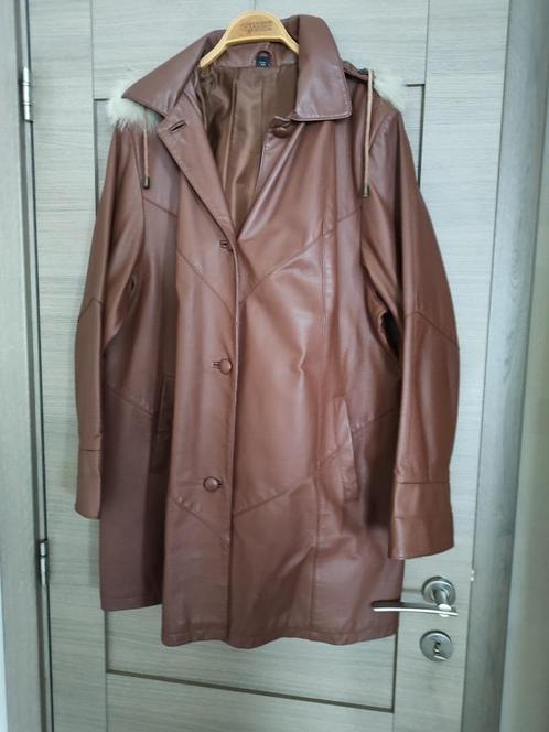 Lederen damesjas, Kleding | Dames, Jassen | Winter, Zo goed als nieuw, Bruin, Ophalen
