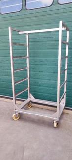 chariot en acier inoxydable avec bancs en acier inoxydable, Enlèvement, Utilisé