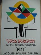 1975 Sonia DELAUNAY lithographie affiche expo Jacques DAMASE, Antiquités & Art, Enlèvement ou Envoi