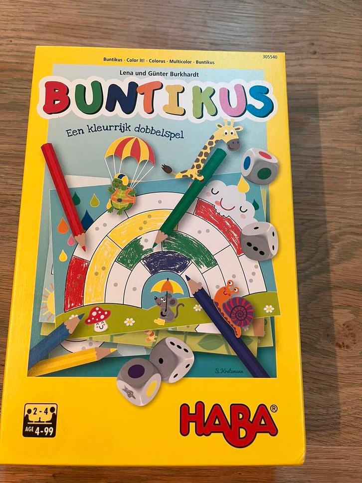 Haba - kleurrijk dobbelspel, Hobby en Vrije tijd, Gezelschapsspellen | Kaartspellen, Gebruikt, Een of twee spelers, Drie of vier spelers