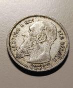2 Francs Leopold II 1909 (FR), Ophalen, Zilver, Losse munt, Zilver