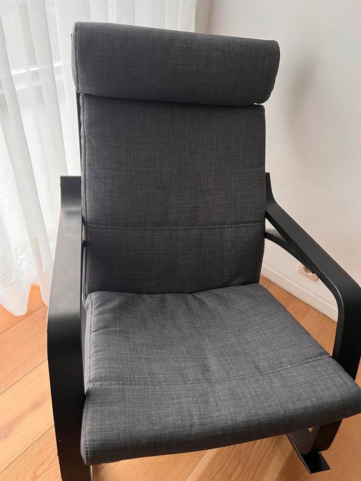 IKEA schommelstoel, Huis en Inrichting, Stoelen, Gebruikt, Eén, Hout, Grijs, Ophalen