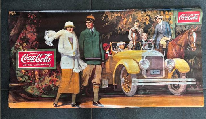 Vintage Coca Cola poster uit 1990, Verzamelen, Posters, Reclame, Ophalen of Verzenden