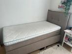 Boxspring bed 100 x 200, Huis en Inrichting, Slaapkamer | Boxsprings, Ophalen, Eenpersoons, Beige, 200 cm