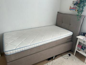 Boxspring bed 100 x 200, 100 cm, Beige, Une personne, Enlèvement