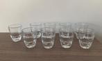 9 glaasjes Peterman, Ophalen of Verzenden, Zo goed als nieuw, Borrel- of Shotglas