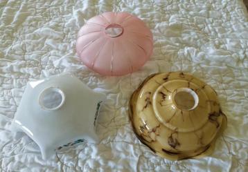 Art deco lampenkappen 3 stuks vintage  beschikbaar voor biedingen