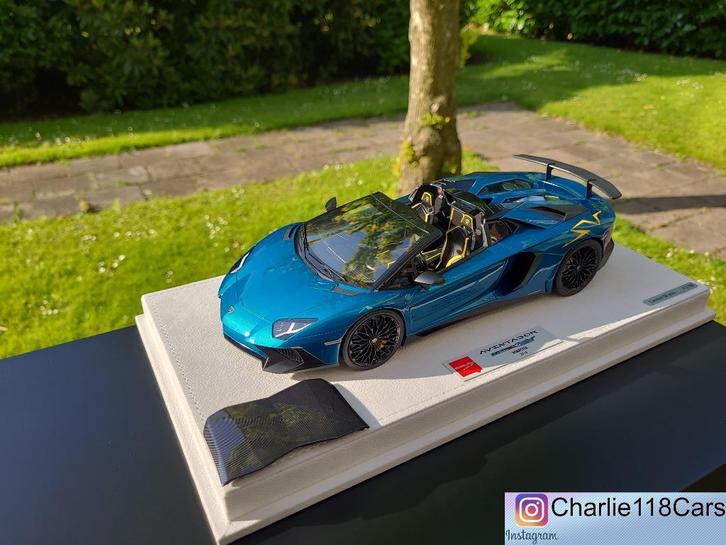 Make Up 1/18 Lamborghini Aventador SV Roadster Artemis Green, Hobby en Vrije tijd, Modelauto's | 1:18, Nieuw, Auto, Ophalen of Verzenden