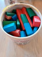 Ton met houten blokken, Ophalen of Verzenden, Gebruikt