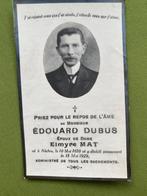 Dubus x Mat 1870 Néchin 1929, Enlèvement ou Envoi, Image pieuse