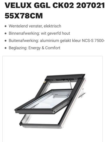 VELUX ELEKTRISCH 55X78CM beschikbaar voor biedingen