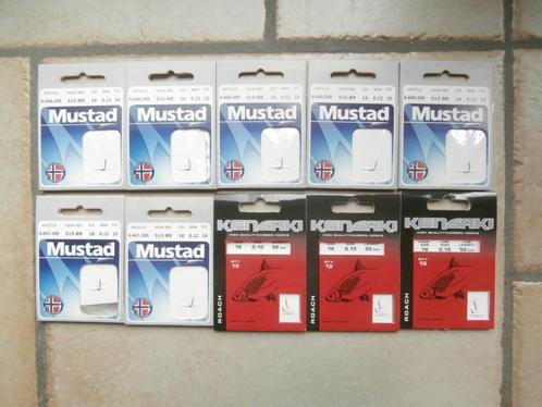 10 Mustad en Kensaki onderlijnboekjes voor voorn, brasem en, Watersport en Boten, Hengelsport | Algemeen, Nieuw, Haak, Verzenden