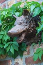 TETE DE LOUP EN FONTE A SUSPENDRE, Jardin & Terrasse, Décoration murale de jardin, Enlèvement ou Envoi, Neuf