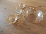 Vintage kommen licht roze in glas, Ophalen of Verzenden, Glas, Kom(men)