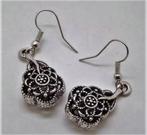 Handgemaakte Tibetaanse oorbellen, bloemvormig, Bijoux, Sacs & Beauté, Boucles d'oreilles, Enlèvement ou Envoi, Neuf, Argent, Argent