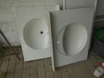 2 Witte lavabo's, Ophalen, Nieuw, 50 tot 100 cm, Minder dan 25 cm