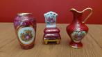 Setje van 3 miniatuur Frans porselein - Limoges, Antiek en Kunst, Ophalen of Verzenden